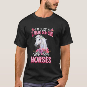 T-shirt Je suis juste une fille de 11 ans qui adore les ch