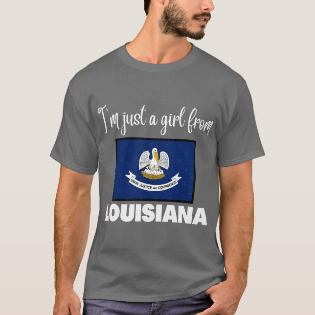 T-shirt Je suis juste une fille de l'État fière conception (Devant)