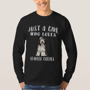 T-shirt Je suis juste une fille qui aime le chien Colley b
