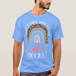 T-shirt Je Suis Juste Une Fille Qui Aime Les Canards Coeur