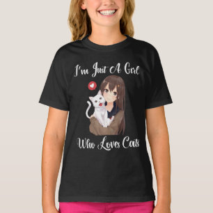 T-shirt Je suis juste une fille qui aime les chats
