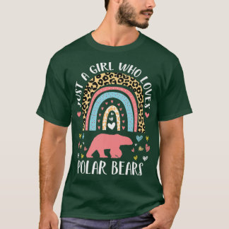 T-shirt Je suis juste une fille qui aime les ours polaires
