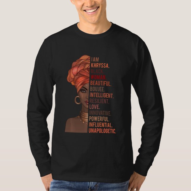 T-shirt Je suis Khryssa Black Woman Histoire Mois 2020 Pri (Devant)
