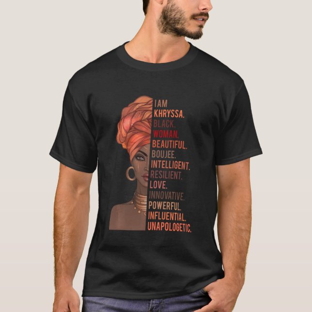 T-shirt Je suis Khryssa Black Woman Histoire Mois 2020 Pri (Devant)