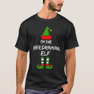 T-shirt Je suis La Bière Boire Elf Matching Family Christm
