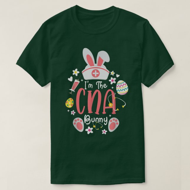 T-shirt Je suis la CNA Bunny Cute Bunnies Scrub Nurse Life (Design devant)
