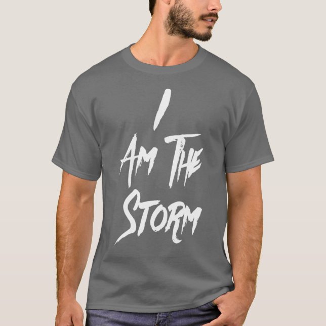 T-shirt Je suis la conception motivationnelle de l'ouragan (Devant)