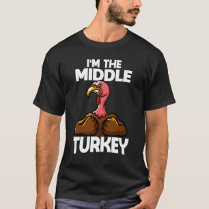 T-shirt Je suis la famille du Moyen-Turquie Thanksgiving