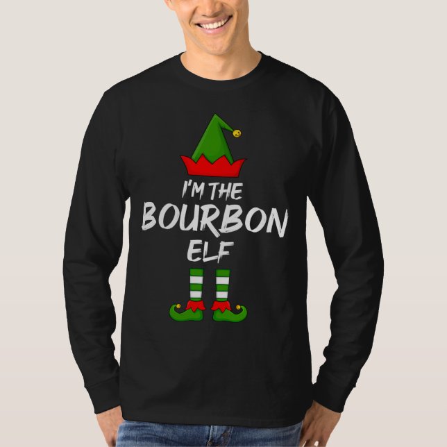 T-shirt Je suis La Famille Elf Bourbon Noël Drôle cadeau D (Devant)