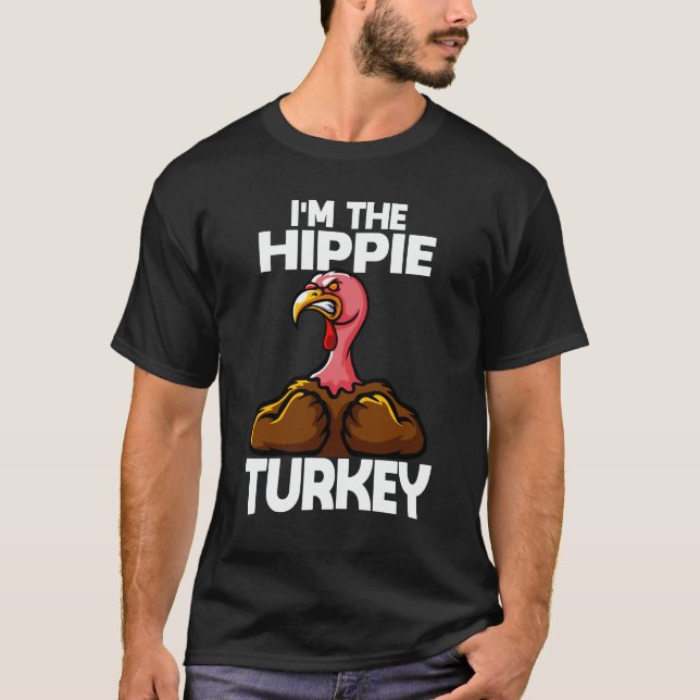 T-shirt Je suis La Famille Hippie Turquie Thanksgiving (Devant)