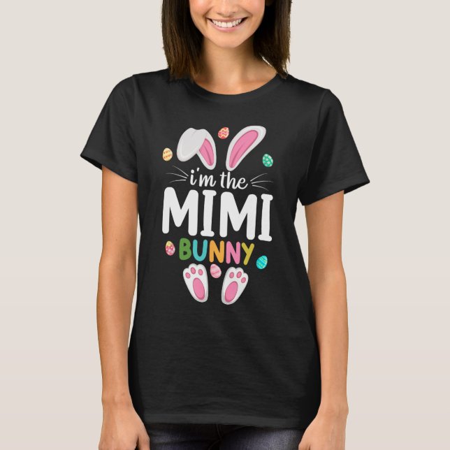 T-shirt Je suis La Famille Mimi Bunny Matching Pâques (Devant)