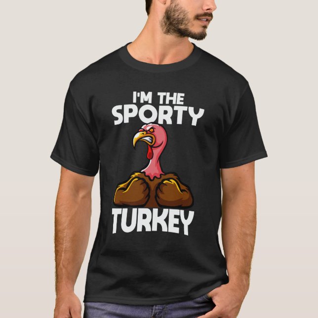 T-shirt Je suis La Famille Turque Sportive Thanksgiving (Devant)
