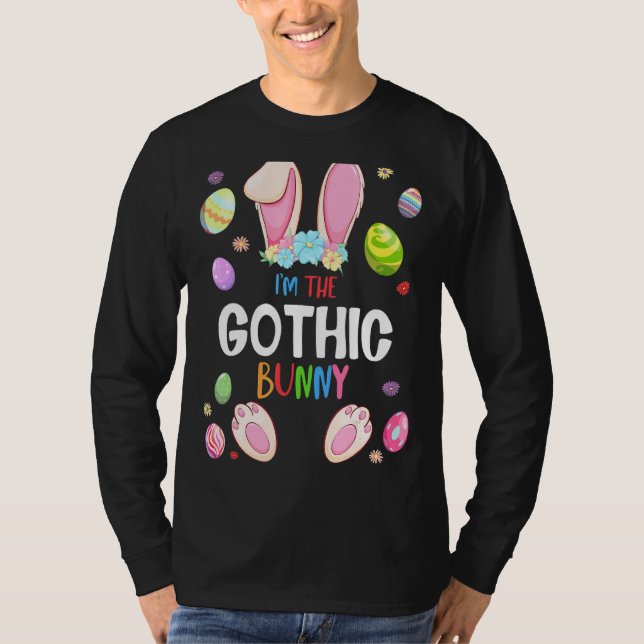 T-shirt Je suis La fête de Pâques du lapin gothique Famill (Devant)