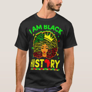 T-shirt Je Suis La Forte Reine Africaine Filles Histoire N