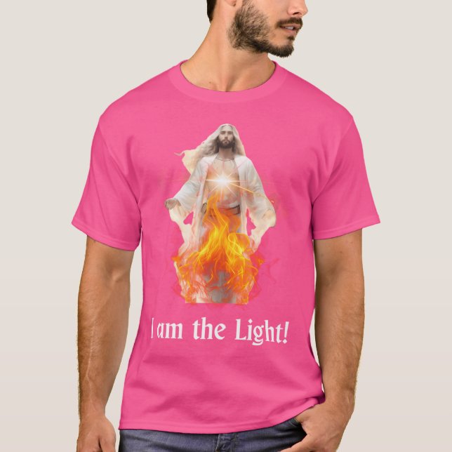 T-shirt Je Suis La Lumière (Jésus) (Devant)