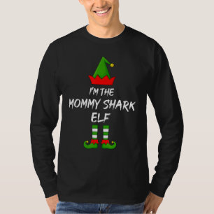 T-shirt Je suis la maman Shark Elf Matching Family Elf Chr