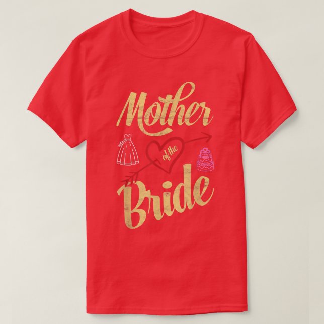 T-shirt Je suis la mère de la mariée  (Design devant)