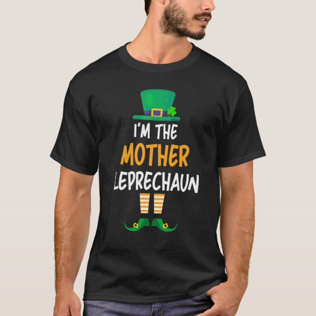 T-shirt Je suis la mère Leprechaun St Patrick's Day Famill (Devant)