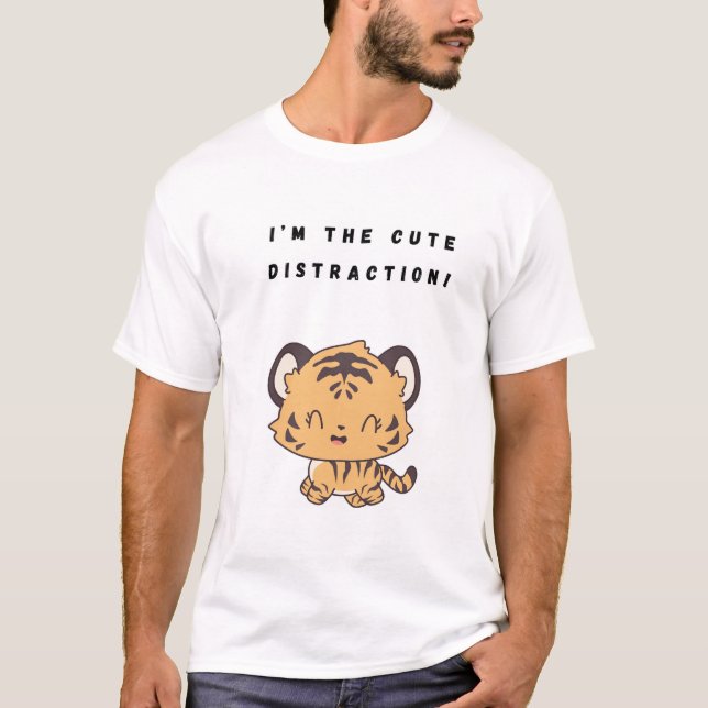 T-shirt Je suis la mignonne distraction ! (Devant)