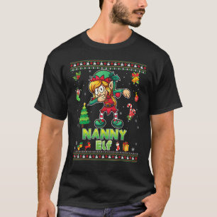 T-shirt Je suis La Nanny Elf Matching Family Joyeux Noël