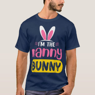 T-shirt Je suis La Nanny Lapin Rabbit OEuf Drôle Pâques D