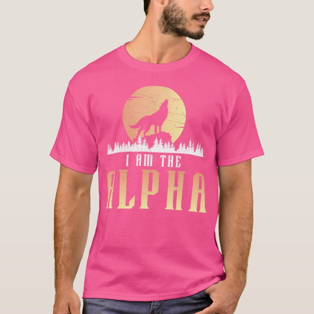 T-shirt Je Suis La Pleine lune Alpha Howling Wolf Pour Une (Devant)