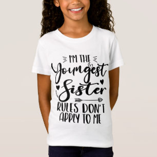 T-Shirt Je suis La Plus Jeune Soeur Anniversaire Stepsoeur