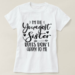 T-shirt Je suis La Plus Jeune Soeur Anniversaire Stepsoeur