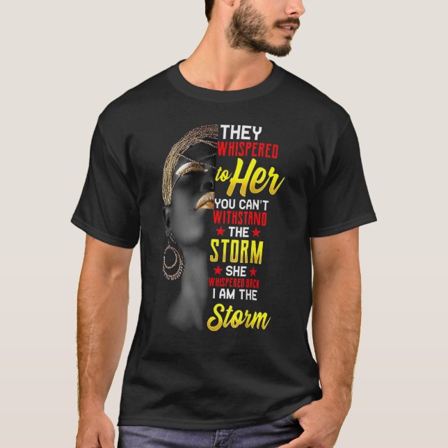 T-shirt Je suis la reine africaine forte filles  Historiqu (Devant)