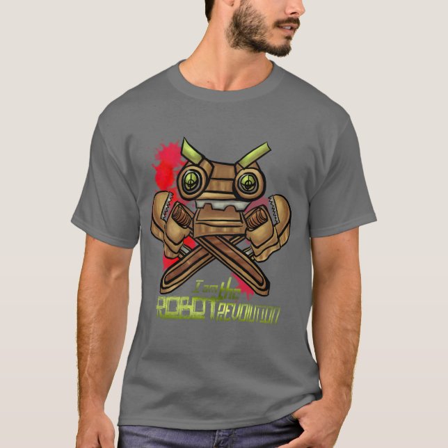 T-shirt Je suis la révolution de robot (Devant)