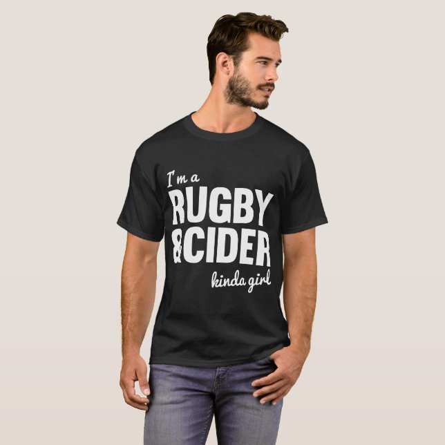 T-shirt je suis la science de rugby et de cidre (Devant entier)