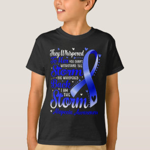 T-shirt Je Suis La Tempête Alopécie Sensibilisation Bleu R
