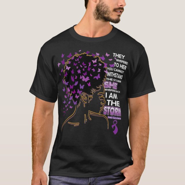 T-shirt Je suis la tempête Black Woman Domestique Violence (Devant)