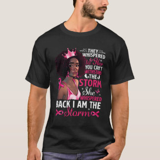 T-shirt Je Suis La Tempête Fort Cancer Du Sein Guerrier K