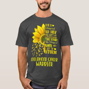 T-shirt Je Suis La Tempête Forte Enfance Cancer Guerrier S