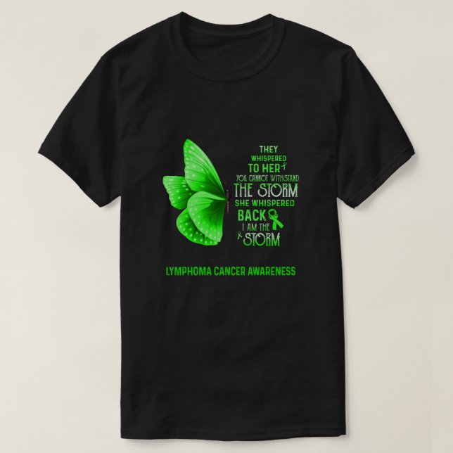T-shirt Je Suis La Tempête Lymphome Cancer Sensibilisation (Design devant)