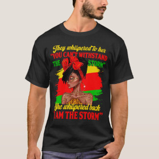 T-shirt Je Suis La Tempête Mélanine Afro-Américaine Noire
