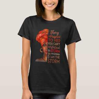 T-shirt Je Suis La Tempête Noire Histoire Mois Africaine F