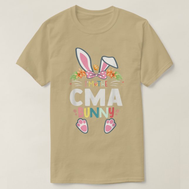 T-shirt Je suis l'Adjoint Médicale Certifié CMA Bunny Est (Design devant)