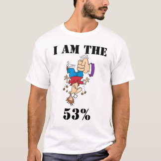 T-shirt Je suis le 53% (la secousse vers le bas)