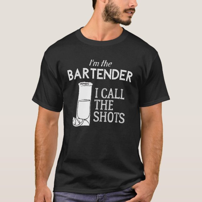 T-shirt Je suis le barman que j'appelle les coups (Devant)