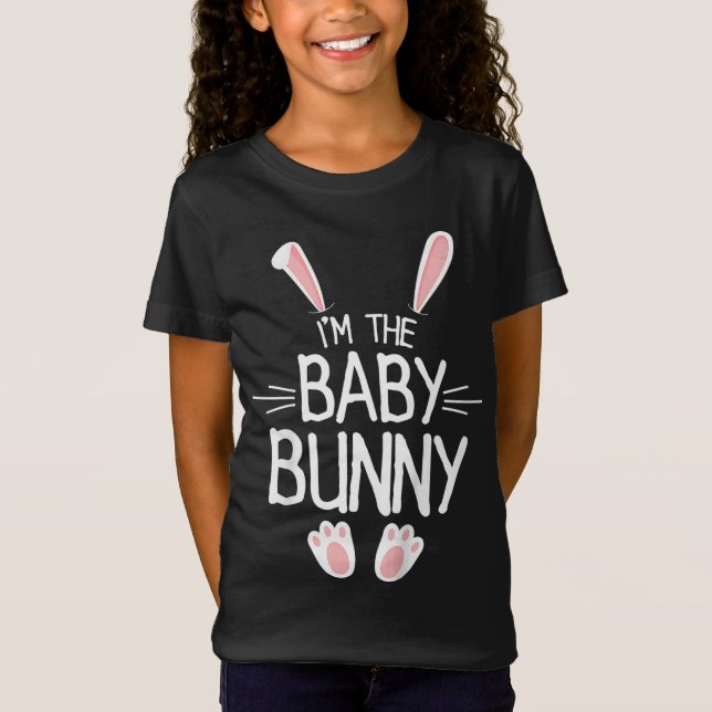 T-Shirt Je suis Le Bébé Bunny Kids mignonne Matching Famil (Devant)