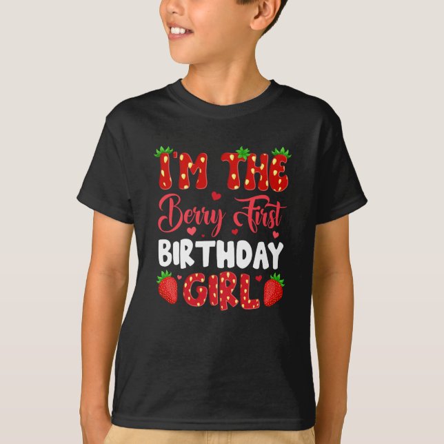 T-shirt Je suis Le Berry Premier Anniversaire De Fille Fil (Devant)