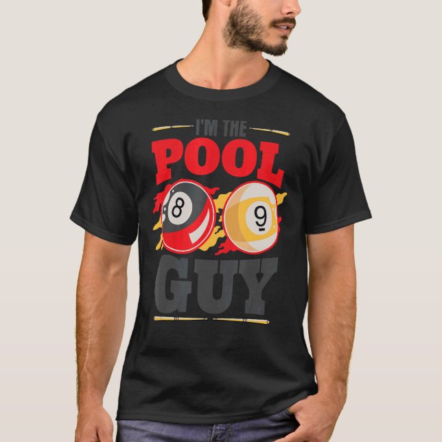 T-shirt Je suis le billard Billiard Men Pool Player (Devant)