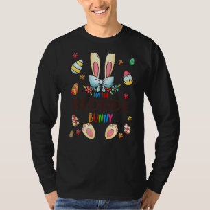 T-shirt Je suis le Blonde Bunny Jour de Pâques jumelé fami