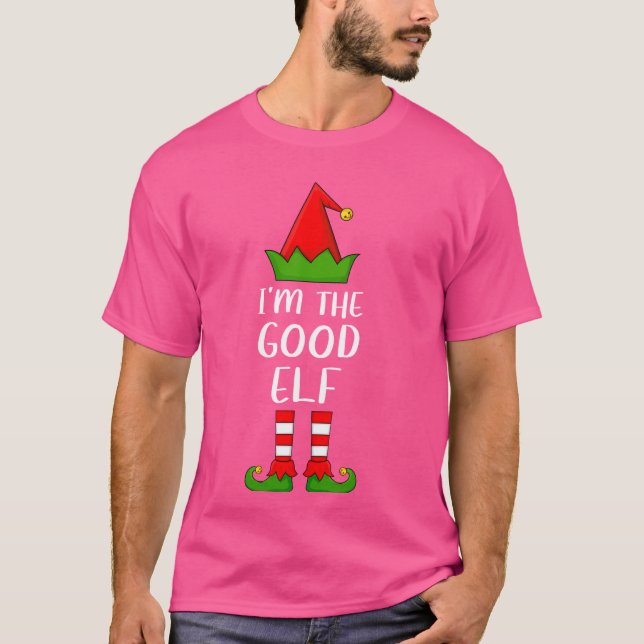 T-shirt Je suis le bon elfe Noël (Devant)
