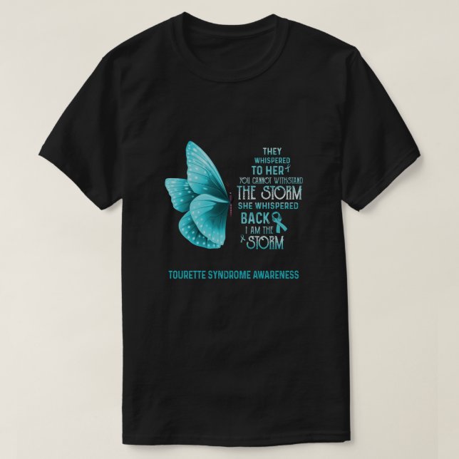 T-shirt Je Suis Le Butterf De Sensibilisation Au Syndrome  (Design devant)