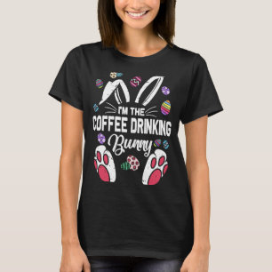 T-shirt Je suis Le Café Boire Bunny Matching Famille Est