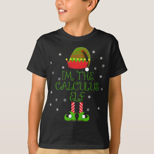 T-shirt Je suis le Calcul Elf Funny Enseignant Noël (Devant)