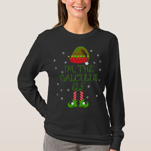 T-shirt Je suis le Calcul Elf Funny Enseignant Noël (Devant)